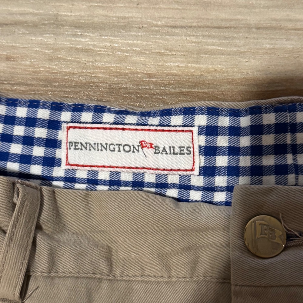 Pennington & Bailes Florida Gators Embroidered Khaki Chino Shorts Mens 38 Tan - Picture 2 of 8